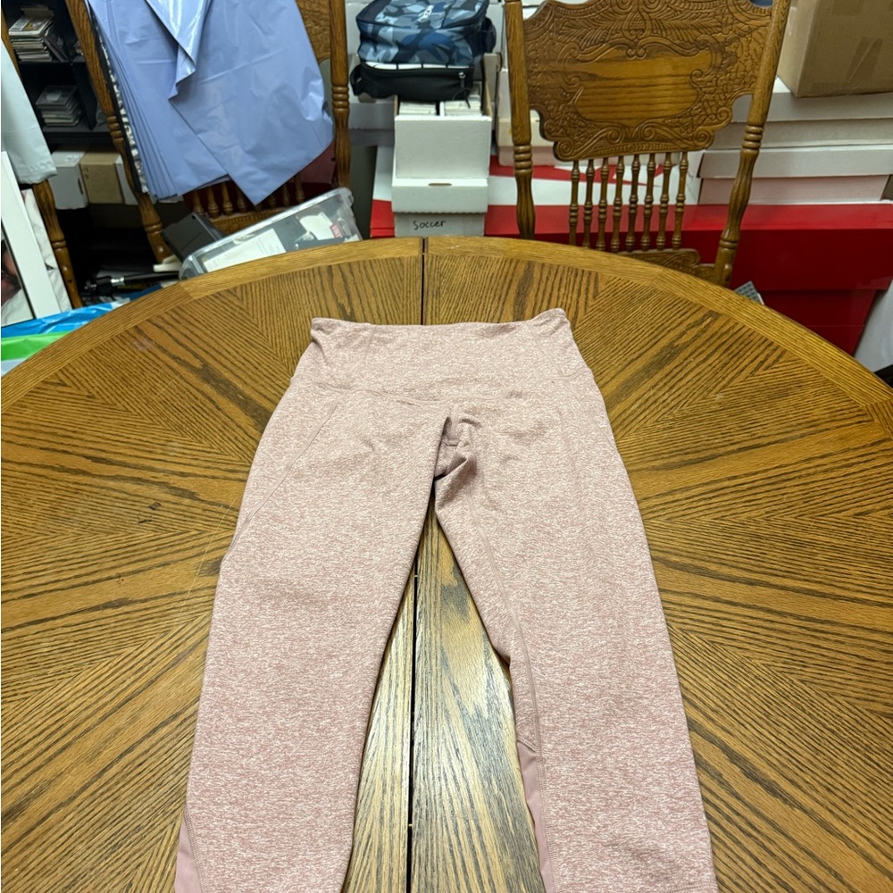 Zella Heathered Pink Leggings - Picture 1 of 6